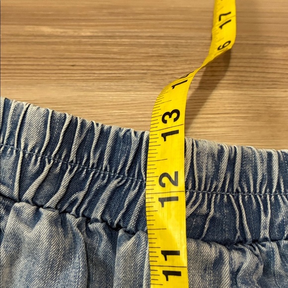 Jane + Delancey Chambray Cargo Jogger Pants Pull on Bungee Lightweight Women M - Picture 8 of 12